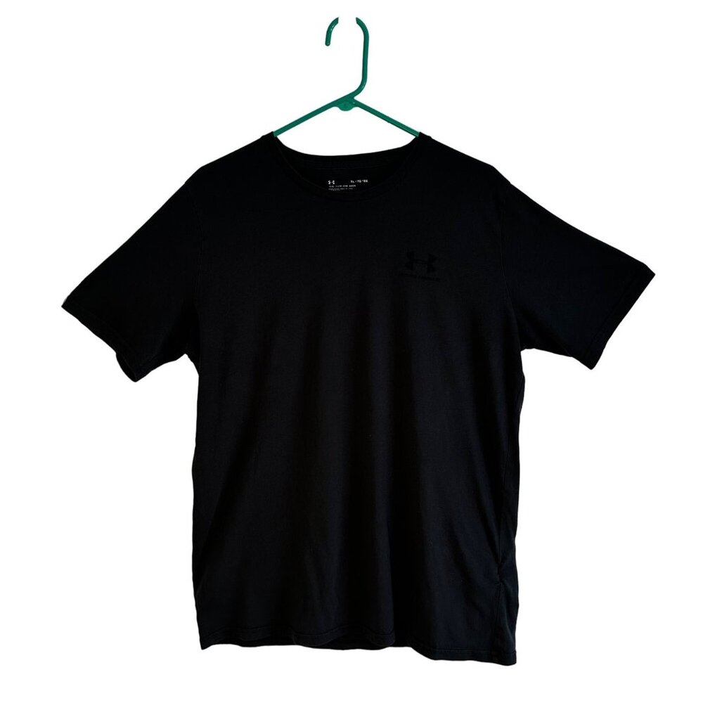 Under Armour Men's Left Chest LOGO Black Short Sleeve T-Shirt XL